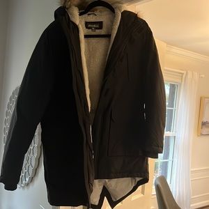 Eddie Bauer winter coat - black with fur hood